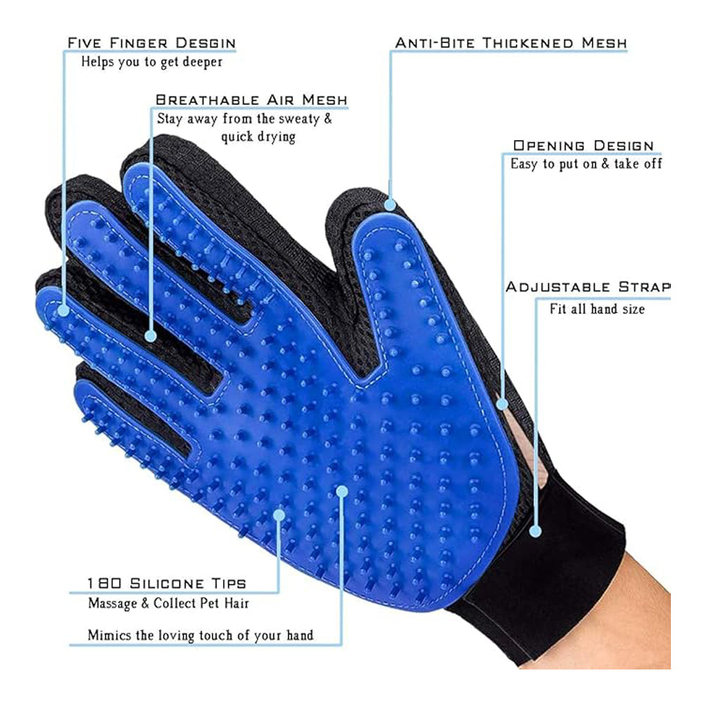 1 Pair Pet Grooming Cat Dog Rabbits Horse Gloves Pet Brush Glove