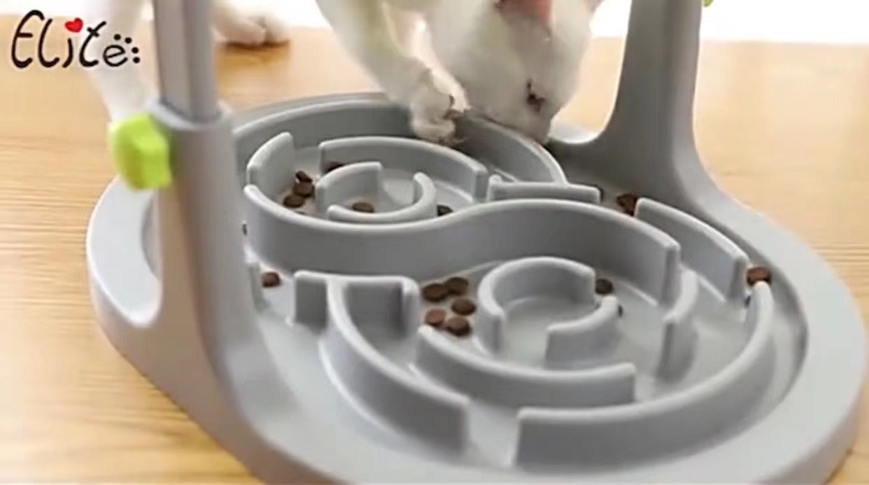 Interactive Slow Feeder Puzzle Bowl for Dogs & Cats