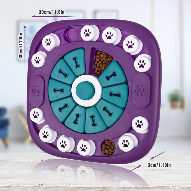 Interactive Treat Puzzle Toy for Dogs — 24-Hole Brain Enrichment Game