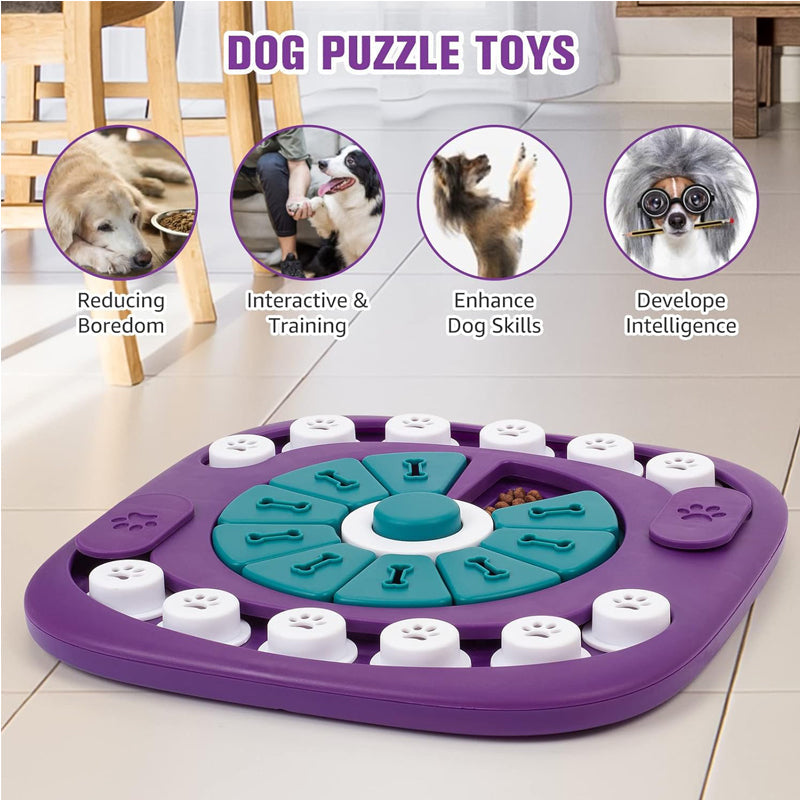 Interactive Treat Puzzle Toy for Dogs — 24-Hole Brain Enrichment Game