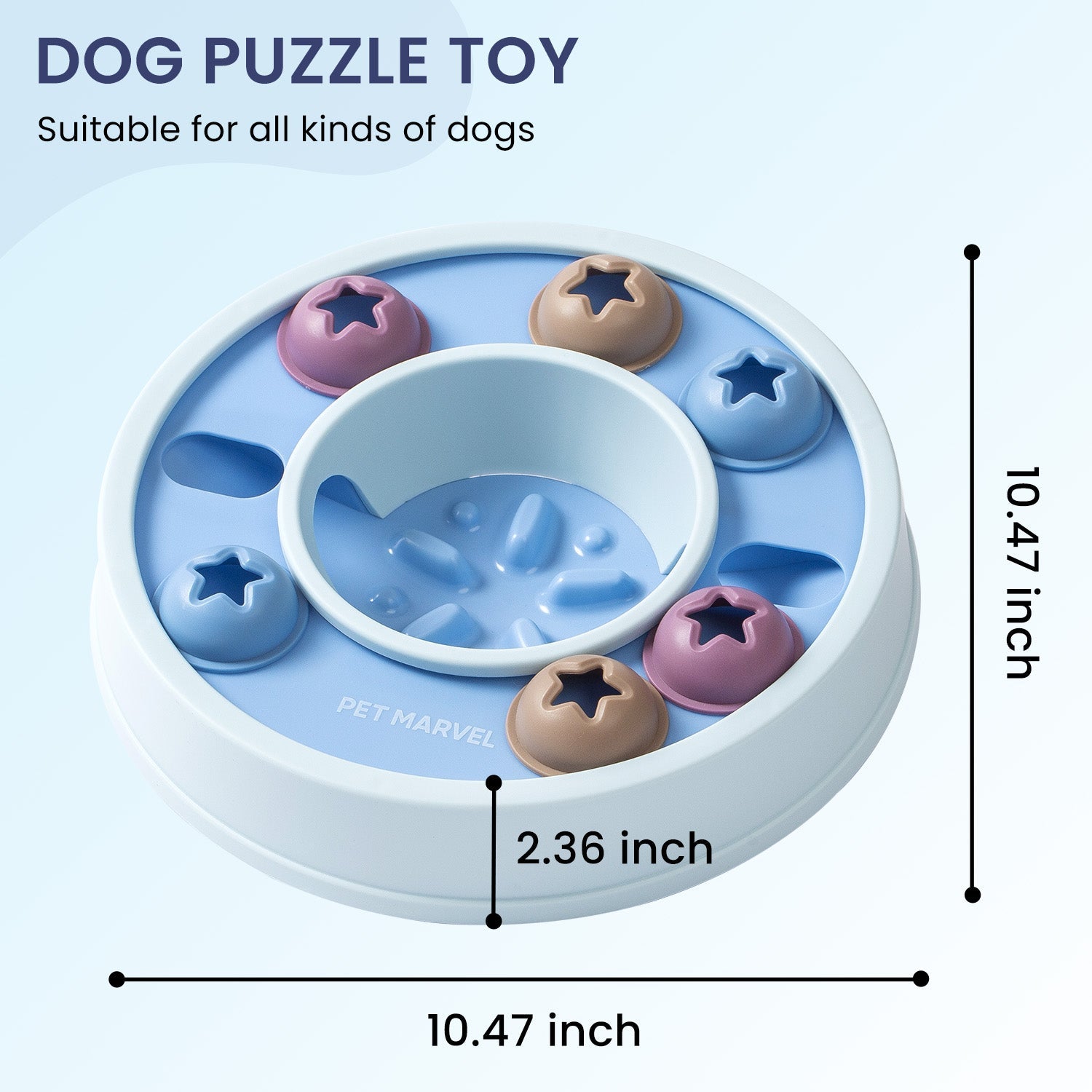 PETMARVEL 3-Level Interactive Dog Puzzle Toy — Treat Dispensing Brain Game