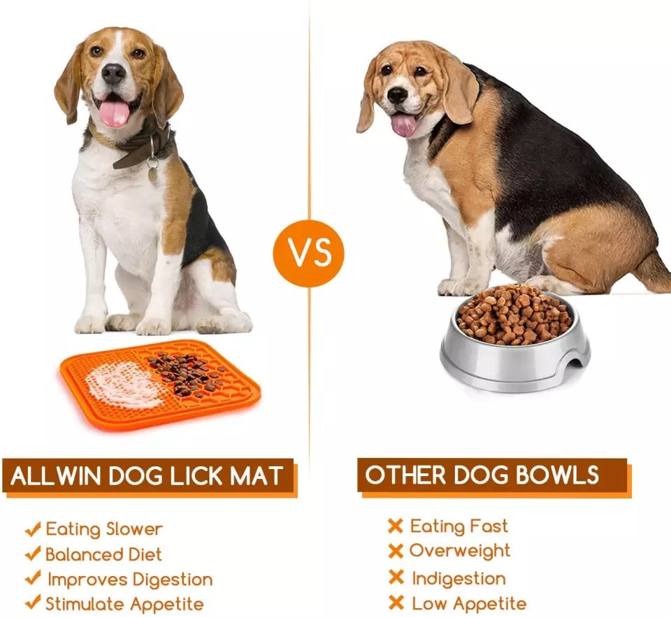 Slow Feeder Lick Mat for Dogs & Cats — Non-Slip Silicone