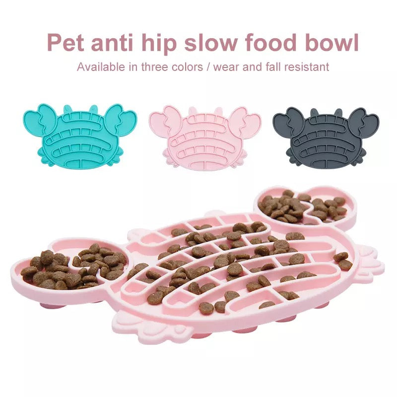 Anti-Gulp Slow Feeder Silicone Bowl for Dogs — Food-Safe & Bite-Resistant