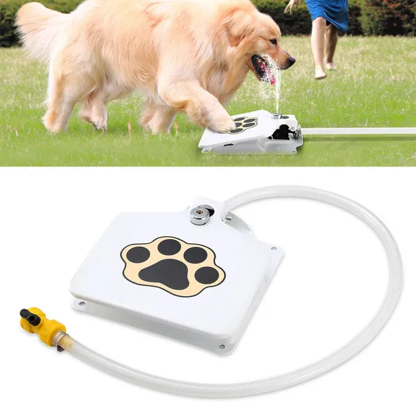 Dog Water Fountain Outdoor Dog Pet Water Dispenser Step-on Activated