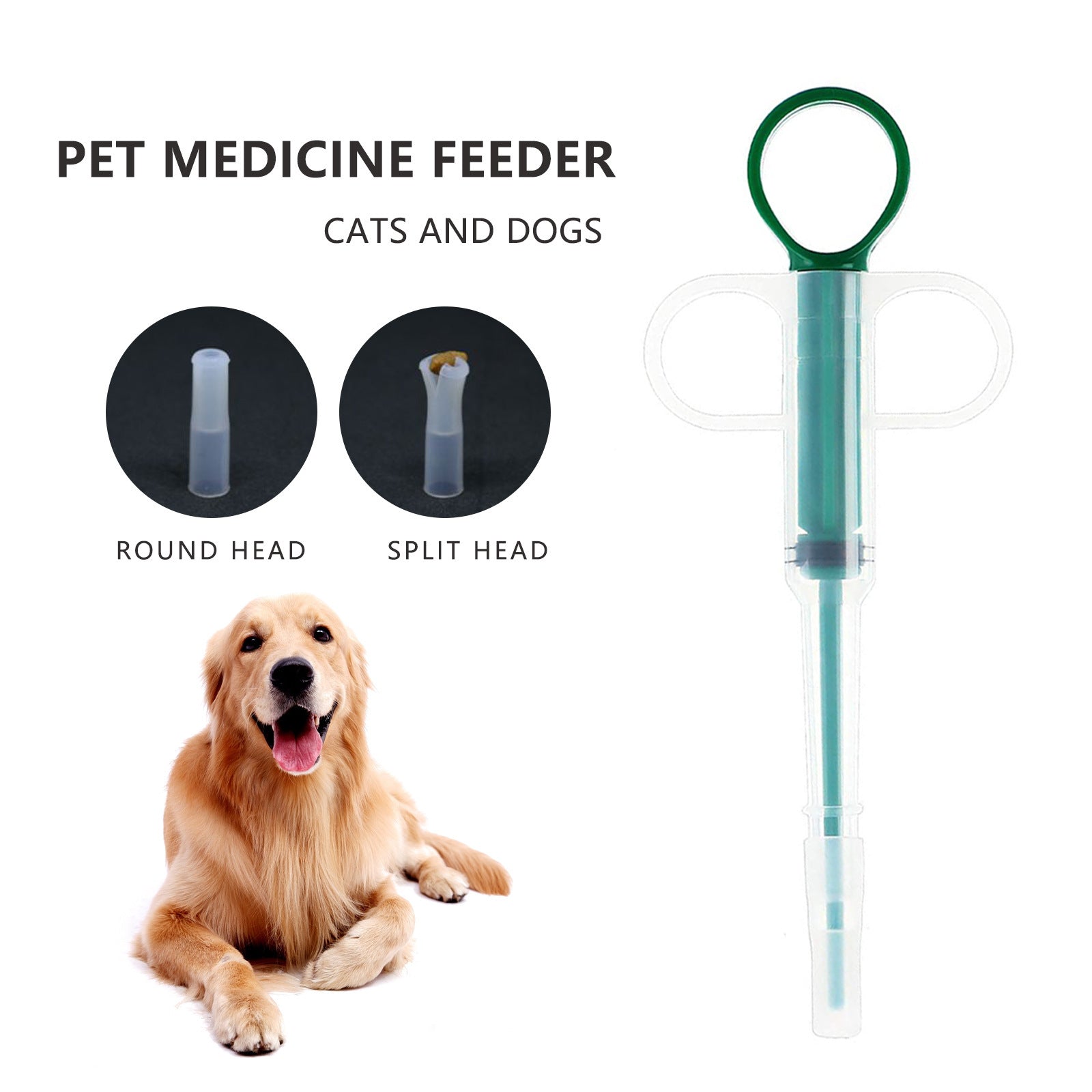 Pet Medicine Feeder Push-Type Syringe Cat Pill Syringe Dropper Dog and
