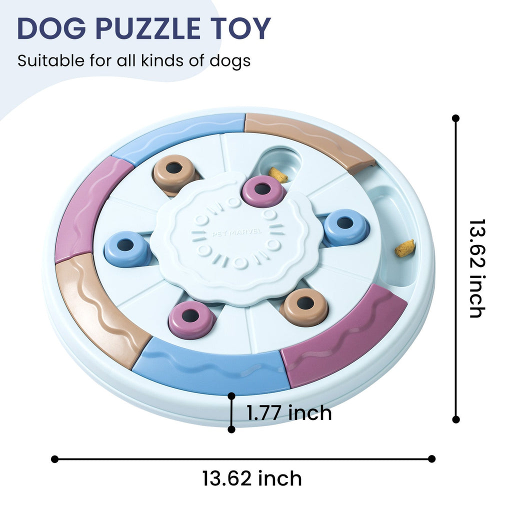 PETMARVEL 3-Level Interactive Dog Puzzle Toy — Treat Dispensing Brain Game
