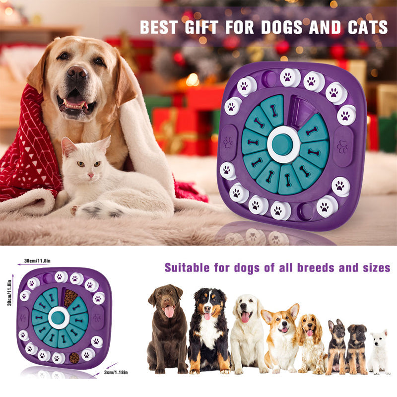 Interactive Treat Puzzle Toy for Dogs — 24-Hole Brain Enrichment Game