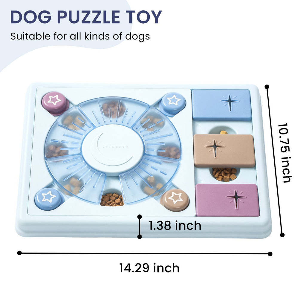 PETMARVEL 3-Level Interactive Dog Puzzle Toy — Treat Dispensing Brain Game