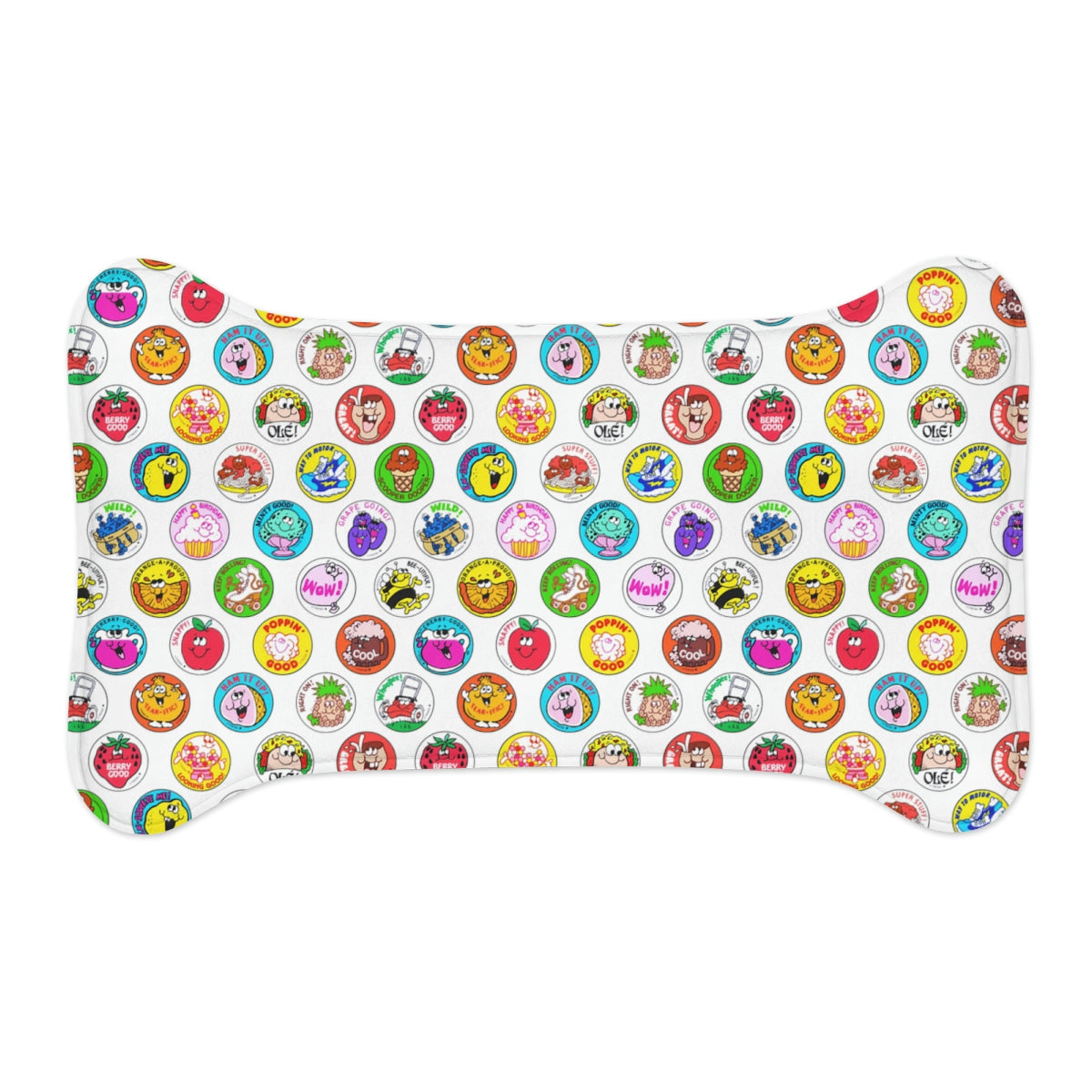 Cute Pet Feeding Mat — Non-Slip, Absorbent, Bone & Fish Shapes