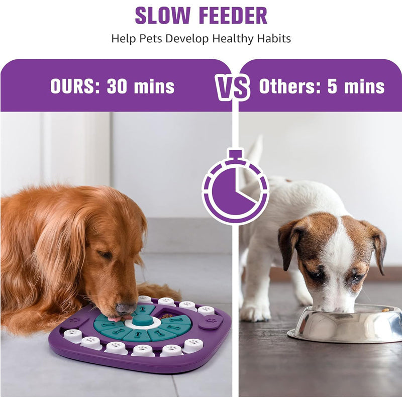 Interactive Treat Puzzle Toy for Dogs — 24-Hole Brain Enrichment Game