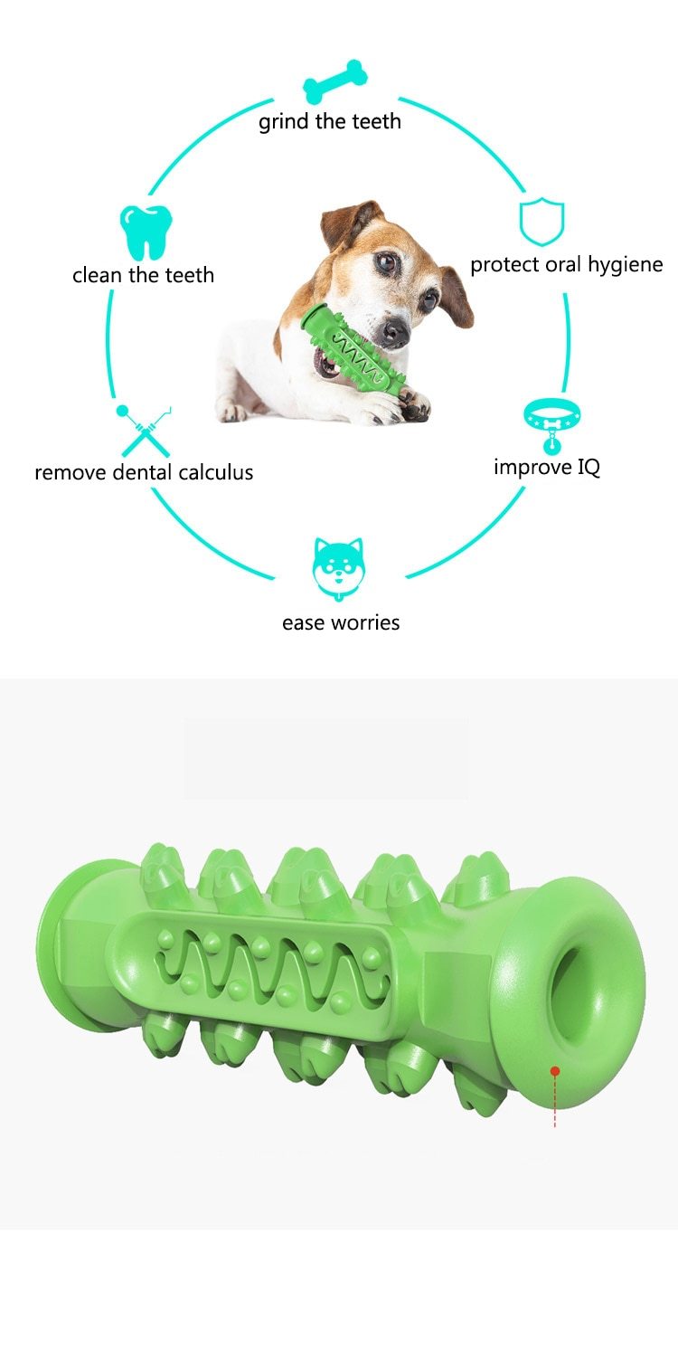 Durable Rubber Chewing Toy for Dogs — Teeth Cleaning & Boredom Buster