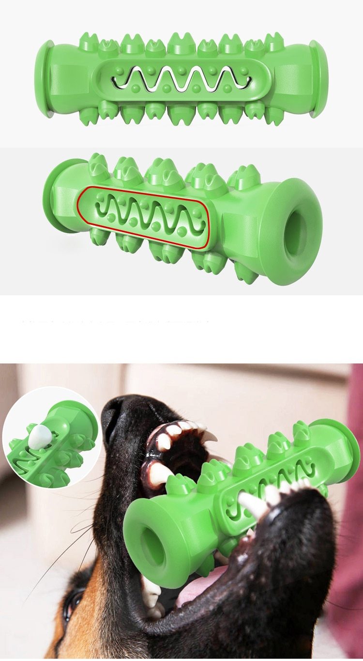 Durable Rubber Chewing Toy for Dogs — Teeth Cleaning & Boredom Buster