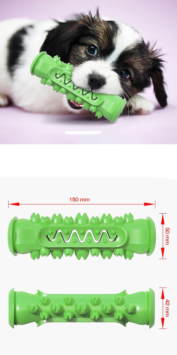 Durable Rubber Chewing Toy for Dogs — Teeth Cleaning & Boredom Buster